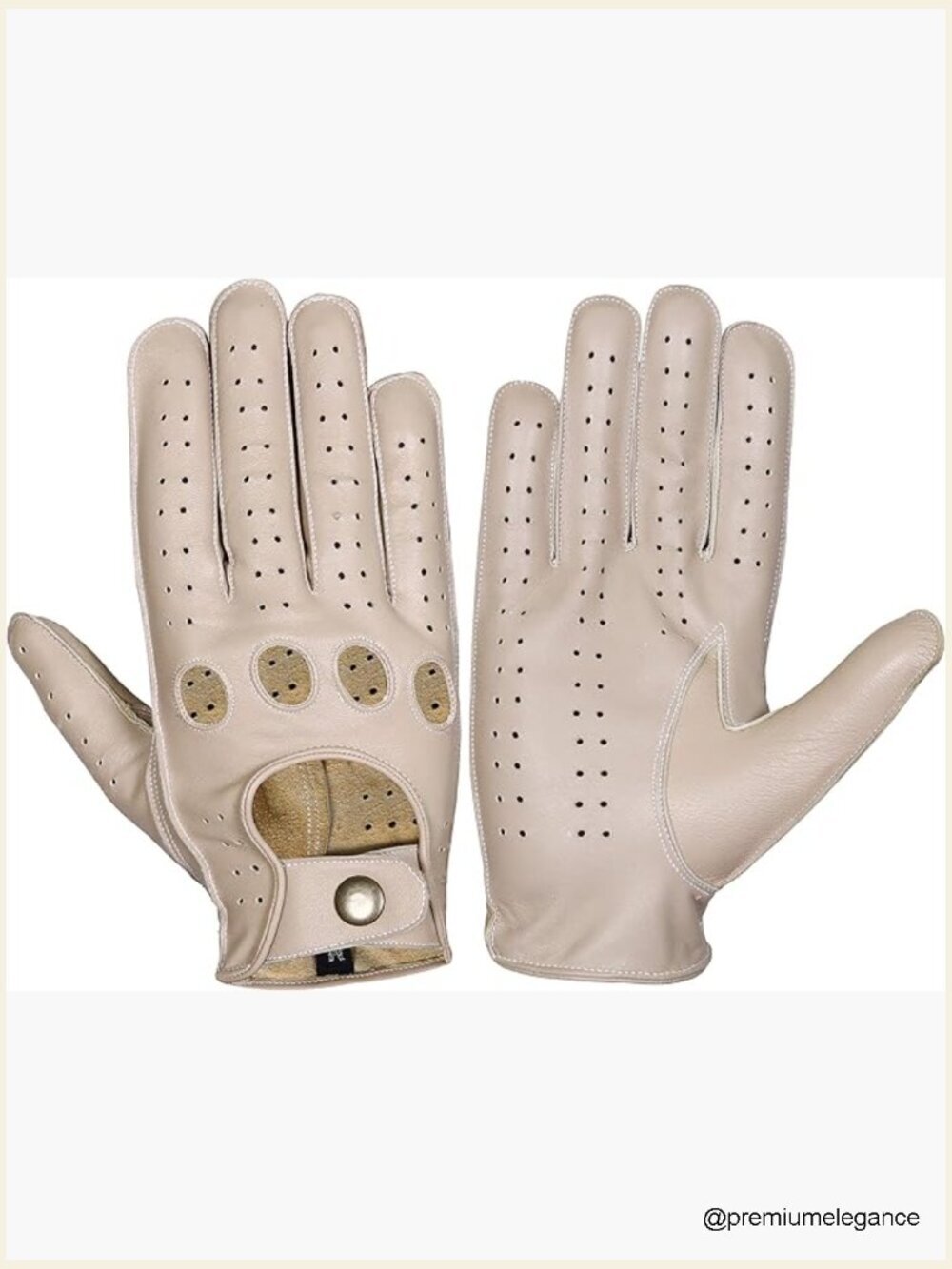 Genuine Lambskin Leather Motorcycle Knuckle Fit Gloves